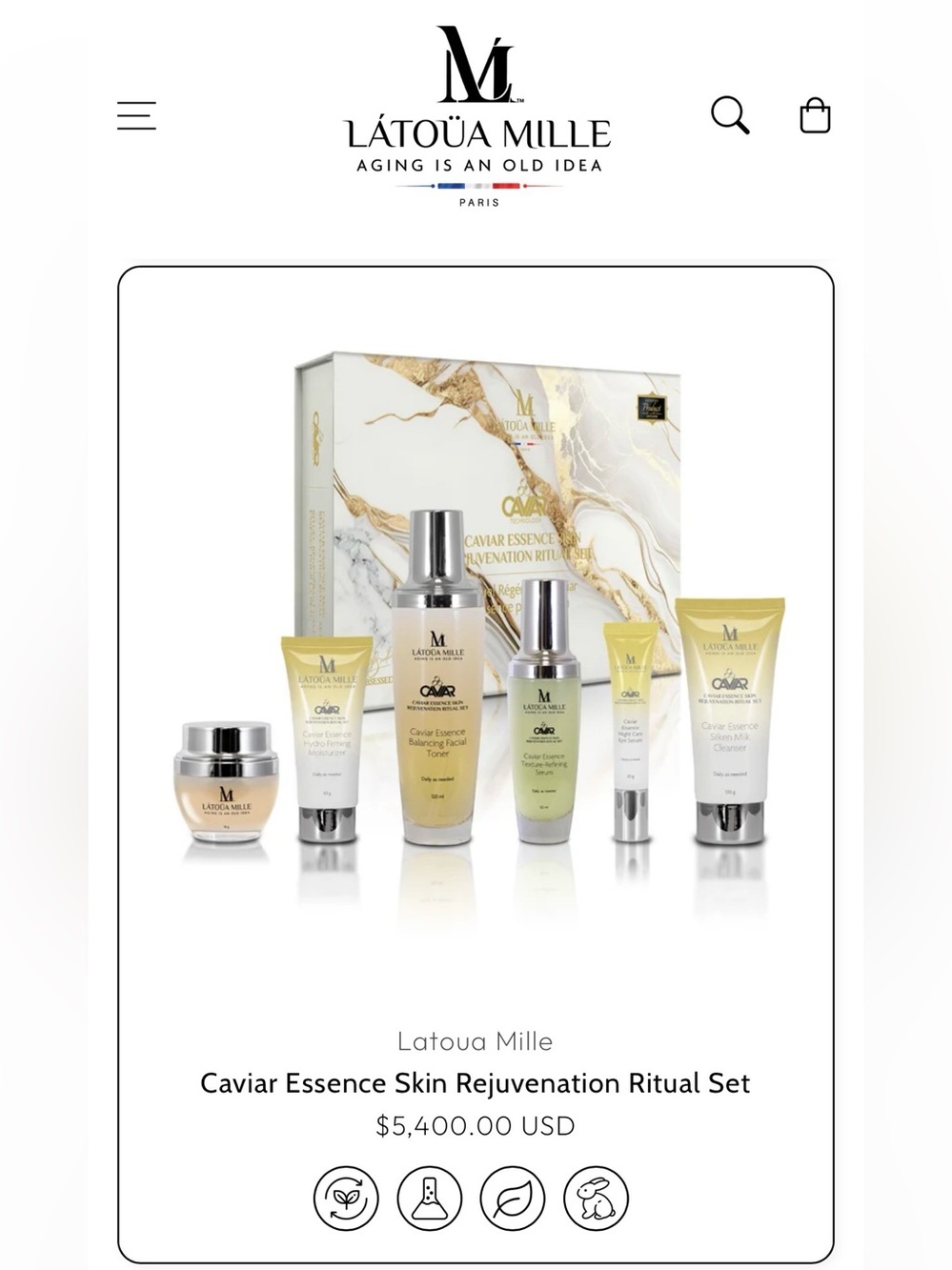 Latoua Mille Caviar Essence Skin Rejuvenation Set